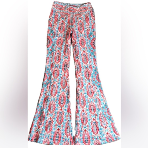 🎯NWOT Wolven Amalfi Flare Blue Pink Size XSP - Picture 5 of 14